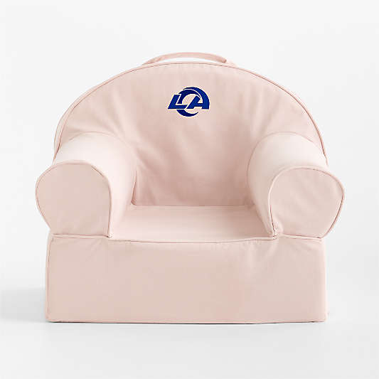 NFL Los Angeles Rams Small Soft Pink Organic Cotton Kids Lounge Nod Chair
