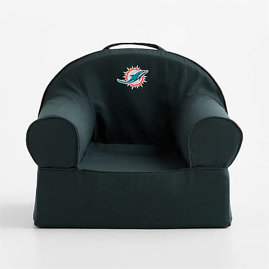 NFL Miami Dolphins Small Spruce Green Organic Cotton Kids Lounge Nod Chair