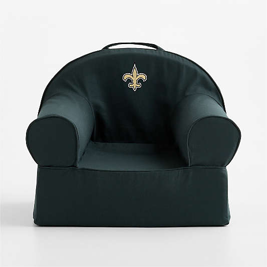 NFL New Orleans Saints Small Spruce Green Organic Cotton Kids Lounge Nod Chair