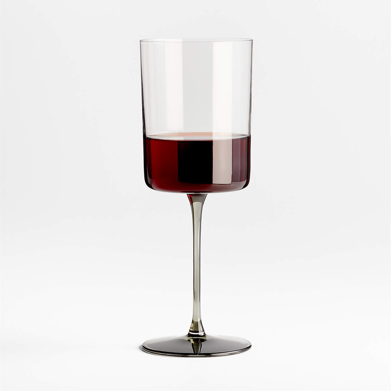 Edge Smoked Red Wine Glass + Reviews Crate & Barrel