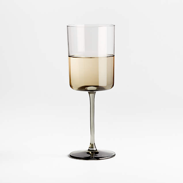 Edge Smoked Champagne Glass + Reviews Crate & Barrel