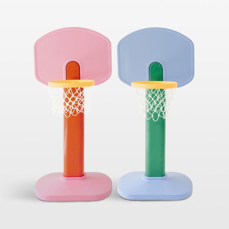 Smol Blue and White Rainbow Kids Basketball Hoop - image 1 of 4
