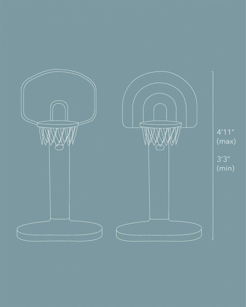 Smol Blue and White Rainbow Kids Basketball Hoop - image 3 of 4