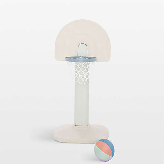 Smol Blue and White Rainbow Kids Basketball Hoop
