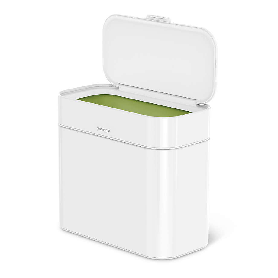 WITH DEFECT Joseph Bathroom Split Waste Separation Recycling Bin 8 Litre  White