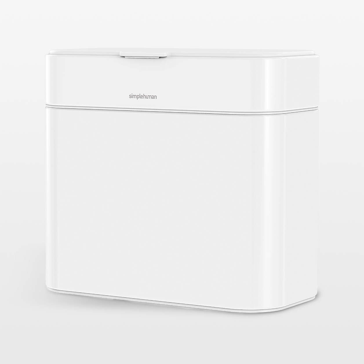simplehuman 4Liter White Stainless Steel Compost Caddy + Reviews Crate & Barrel