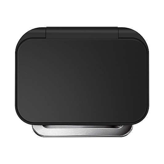 Simplehuman 45 Liter Rectangular Kitchen Trash Can with Liner Pocket, Matte Black Steel