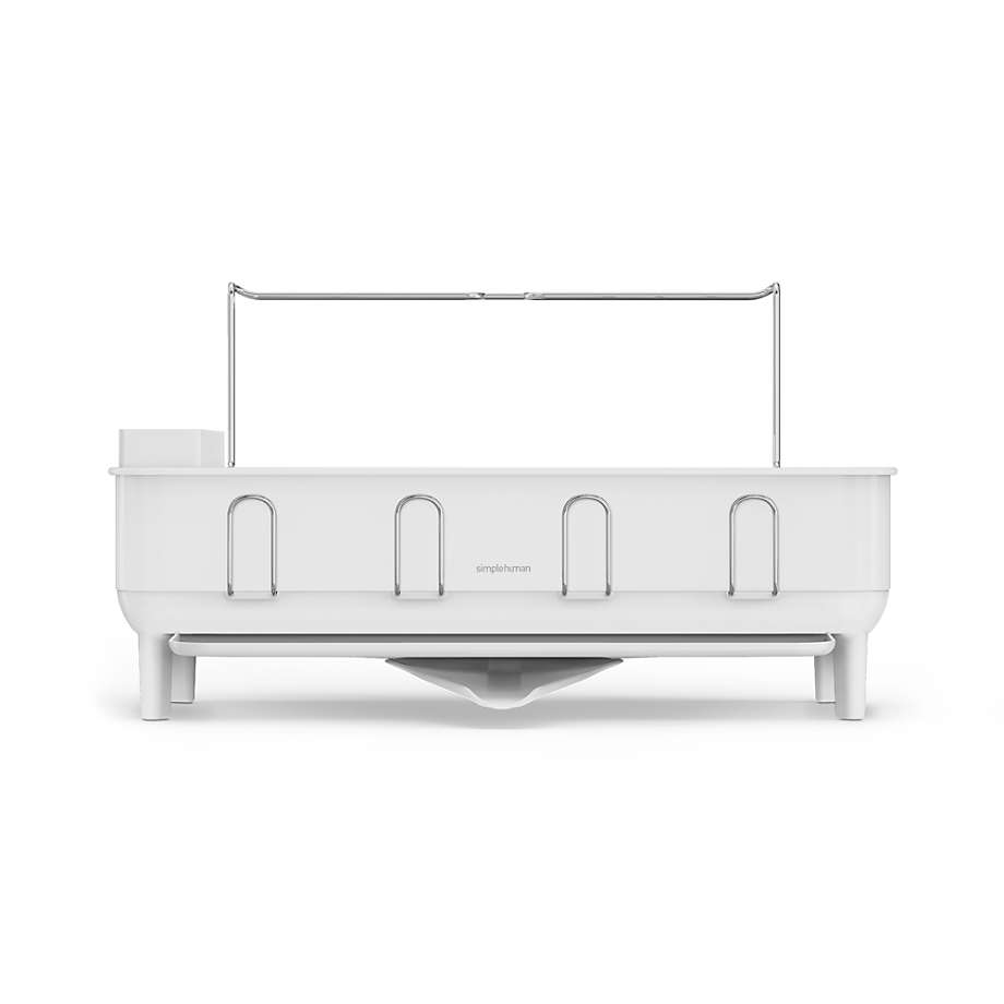 simplehuman Compact Steel Frame Dish Drying Rack - White