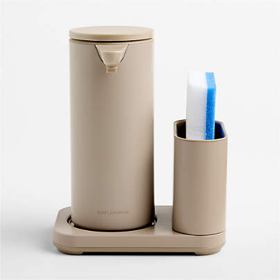 Simplehuman Latte 14-oz. Rechargeable Soap Pump with Sink Caddy