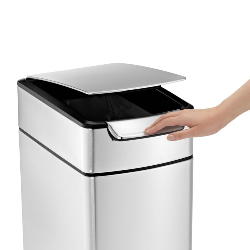 simplehuman ® 40-Liter/10.5-Gallon Slim Touch-Bar Trash Can