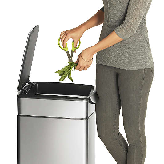 simplehuman ® 40-Liter/10.5-Gallon Slim Touch-Bar Trash Can