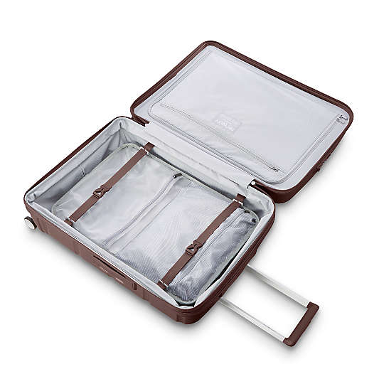 Samsonite Outline Pro Large Checked Spinner in Chocolate Mauve