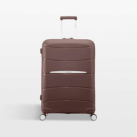 Samsonite Outline Pro Medium Checked Spinner in Chocolate Mauve