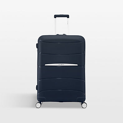 View Samsonite Outline Pro Medium Checked Spinner in Midnight Blue details