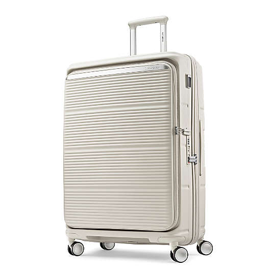 Samsonite Paralux Large Checked Spinner in Stone Grey
