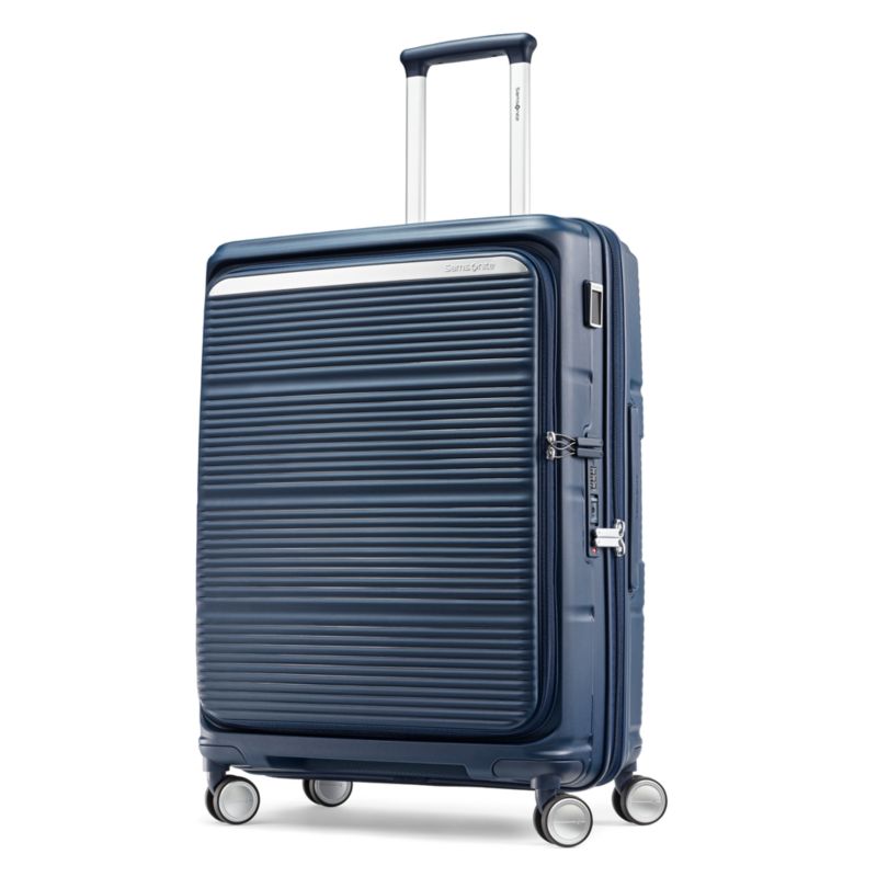 Samsonite Paralux Medium Checked Spinner in Midnight Navy - image 2 of 12