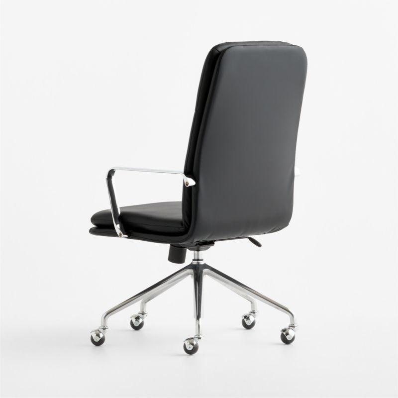 Smythe Black Faux Leather Office Chair - image 4 of 6