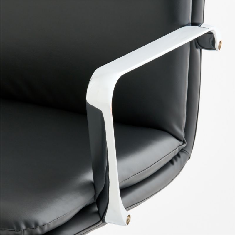 Smythe Black Faux Leather Office Chair - image 5 of 6