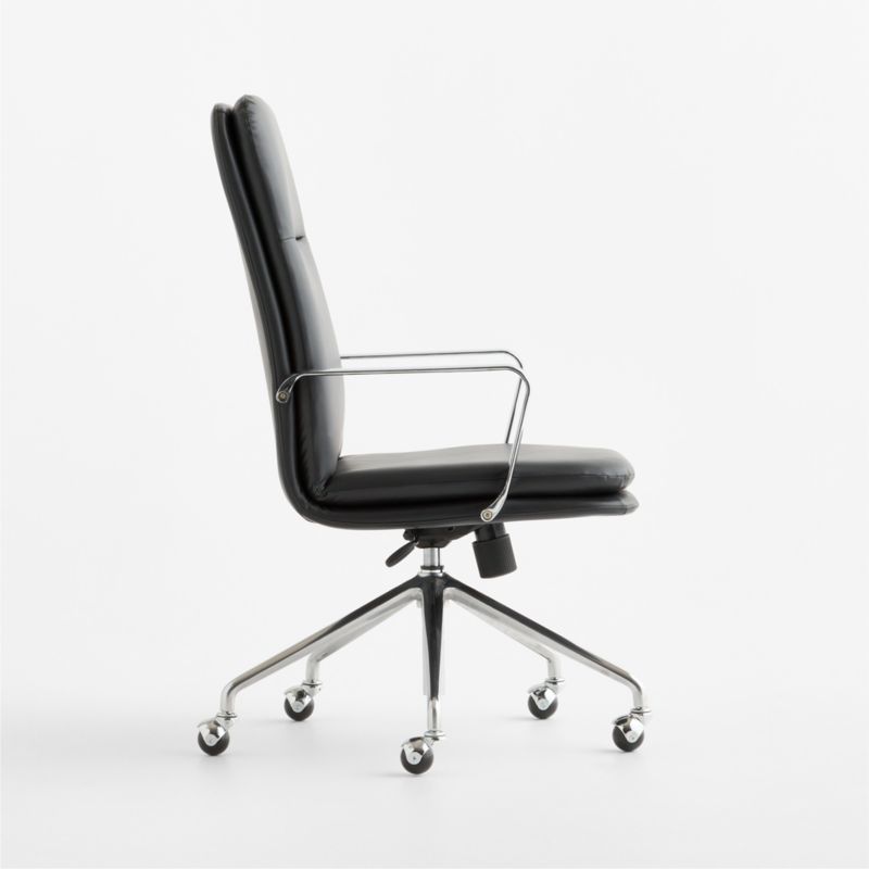 Smythe Black Faux Leather Office Chair - image 3 of 6