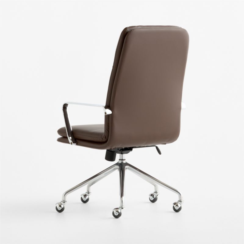 Smythe Chocolate Faux Leather Office Chair - image 4 of 6