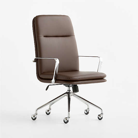 Smythe Chocolate Faux Leather Office Chair