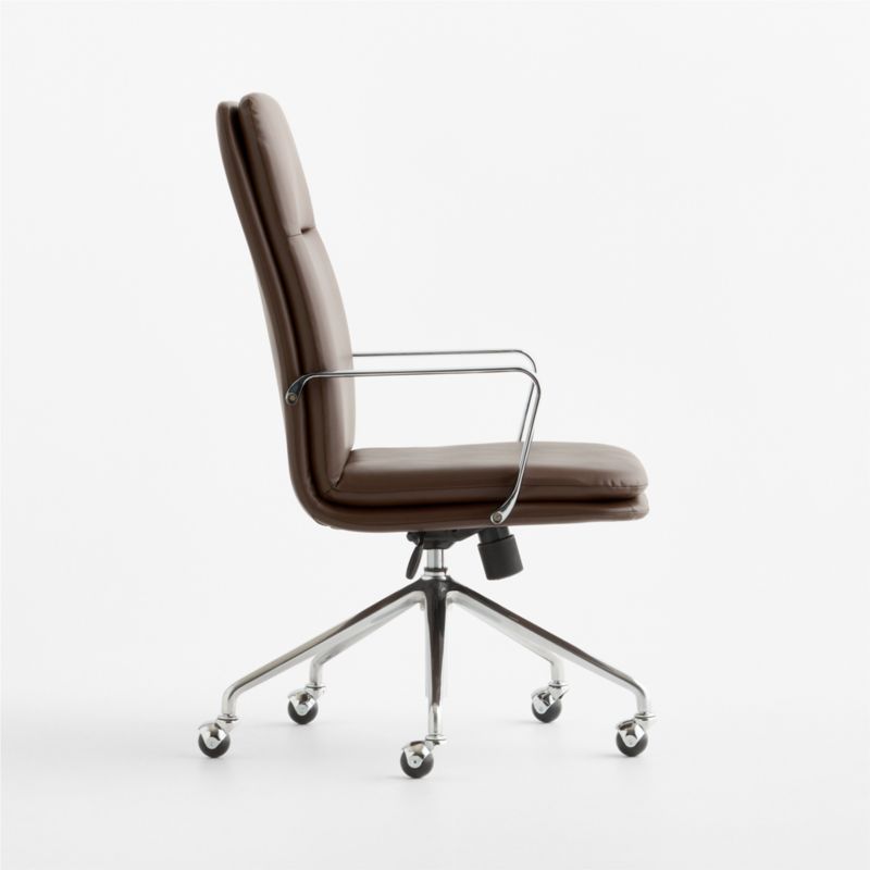 Smythe Chocolate Faux Leather Office Chair - image 3 of 6