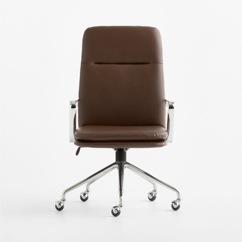 Smythe Chocolate Faux Leather Office Chair - image 2 of 6