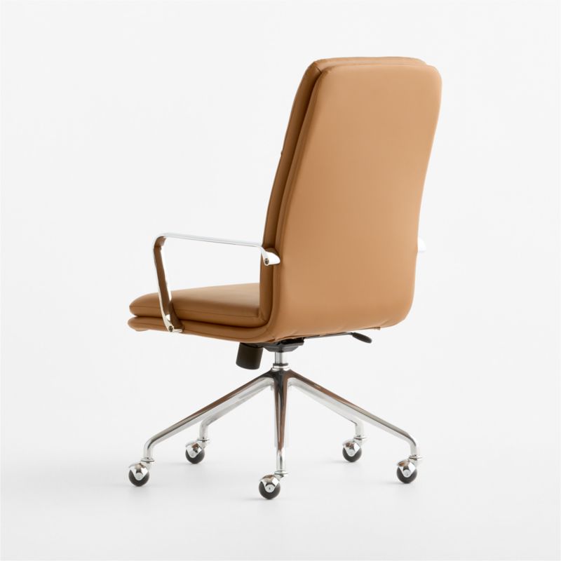 Smythe Camel Faux Leather Office Chair - image 5 of 7