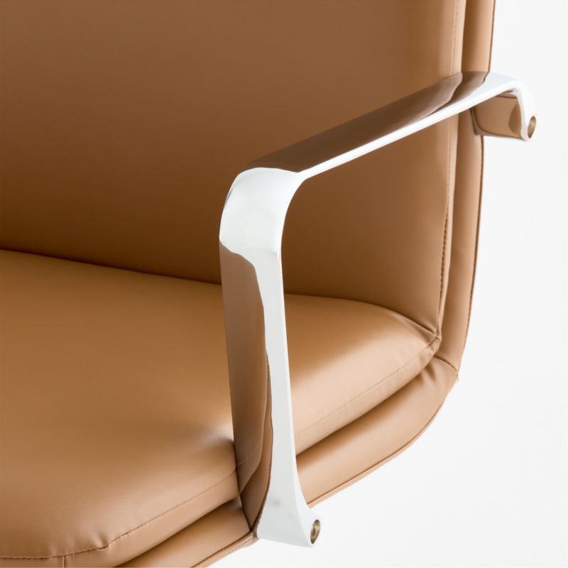 Smythe Camel Faux Leather Office Chair - image 6 of 7