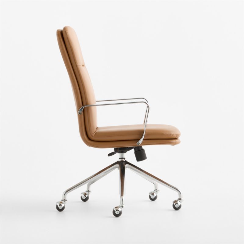 Smythe Camel Faux Leather Office Chair - image 4 of 7