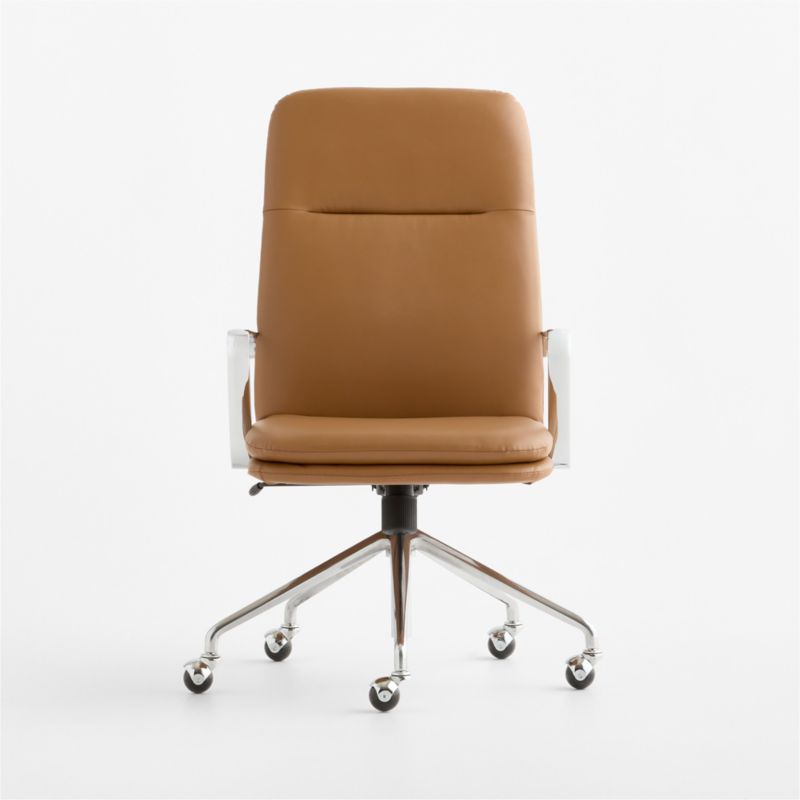 Smythe Camel Faux Leather Office Chair - image 3 of 7