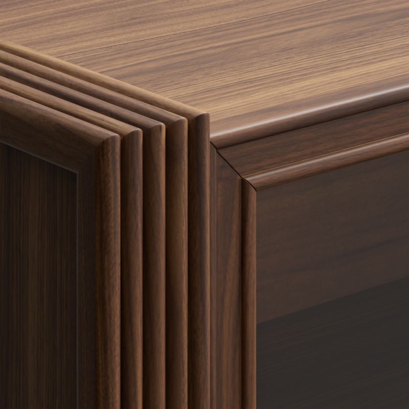 Siena 74" Walnut Wood Storage Media Console - image 1 of 7