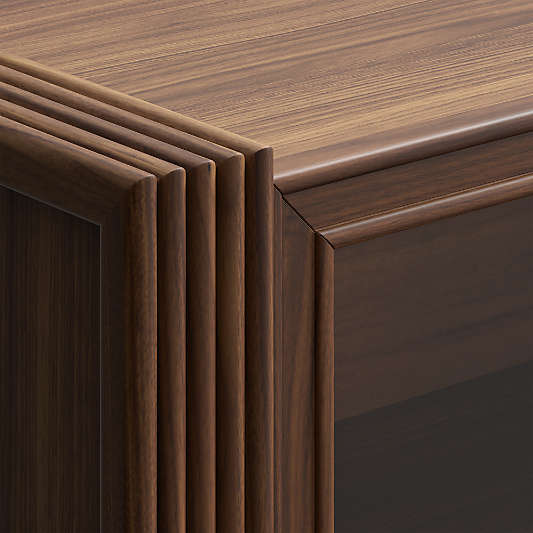 Siena 74" Walnut Wood Storage Media Console