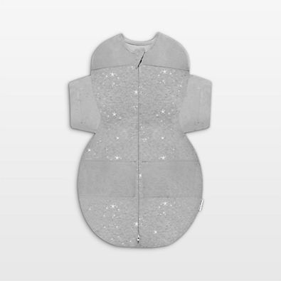 View Happiest Baby SNOO Medium Grey with Stars Organic Cotton Baby Sleep Sack details