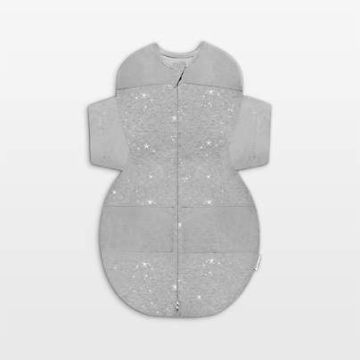 Happiest Baby SNOO Small Grey with Stars Organic Cotton Baby Sleep Sack