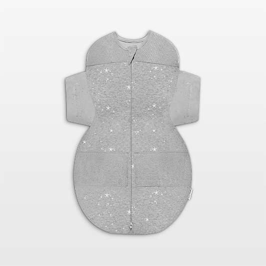 Happiest Baby SNOO Small Grey with Stars Organic Cotton Baby Sleep Sack