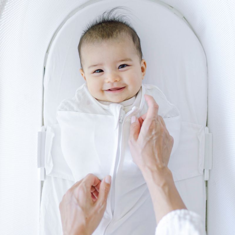 Happiest Baby SNOO Large White Organic Cotton Baby Sleep Sack - image 3 of 4