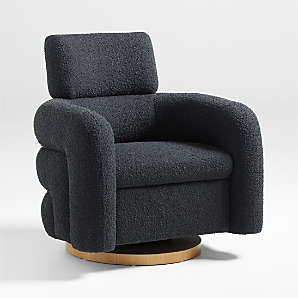 Black swivel glider hot sale