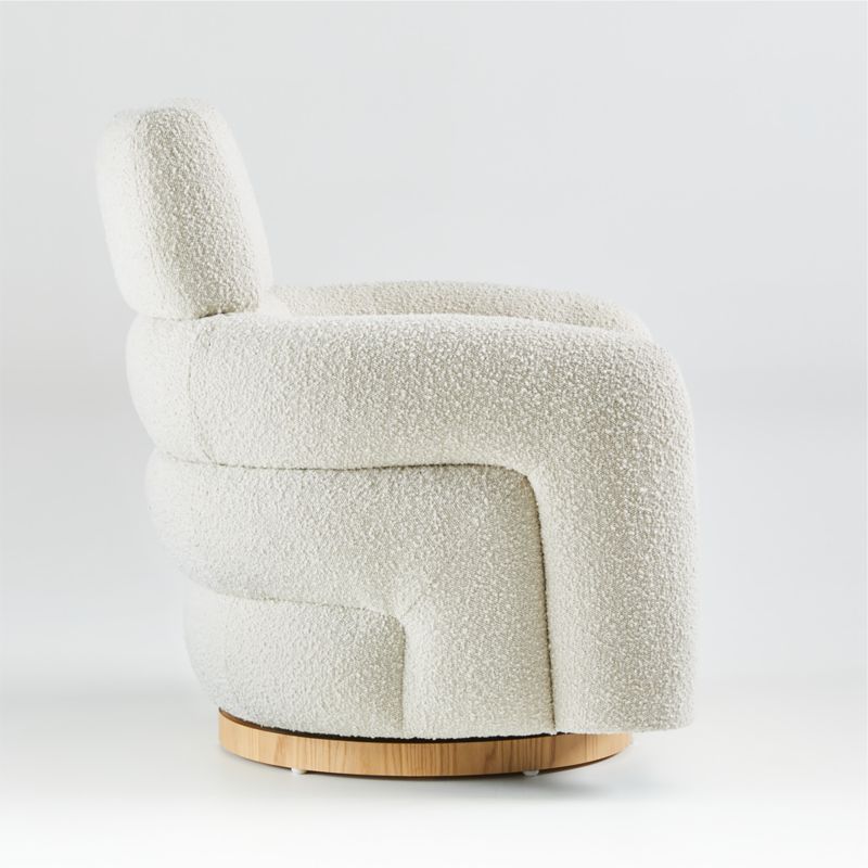 Snoozer Cream Boucle Nursery Swivel Glider Chair by Leanne Ford - image 11 of 18