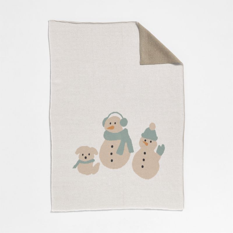 Snow Friends Organic Cotton Baby Christmas Stroller Blanket - image 3 of 6