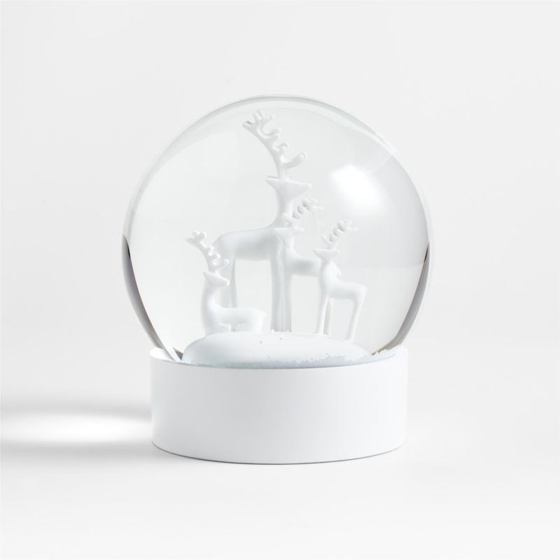 Large White Holiday Snow Globe Decorative Object - image 4 of 6