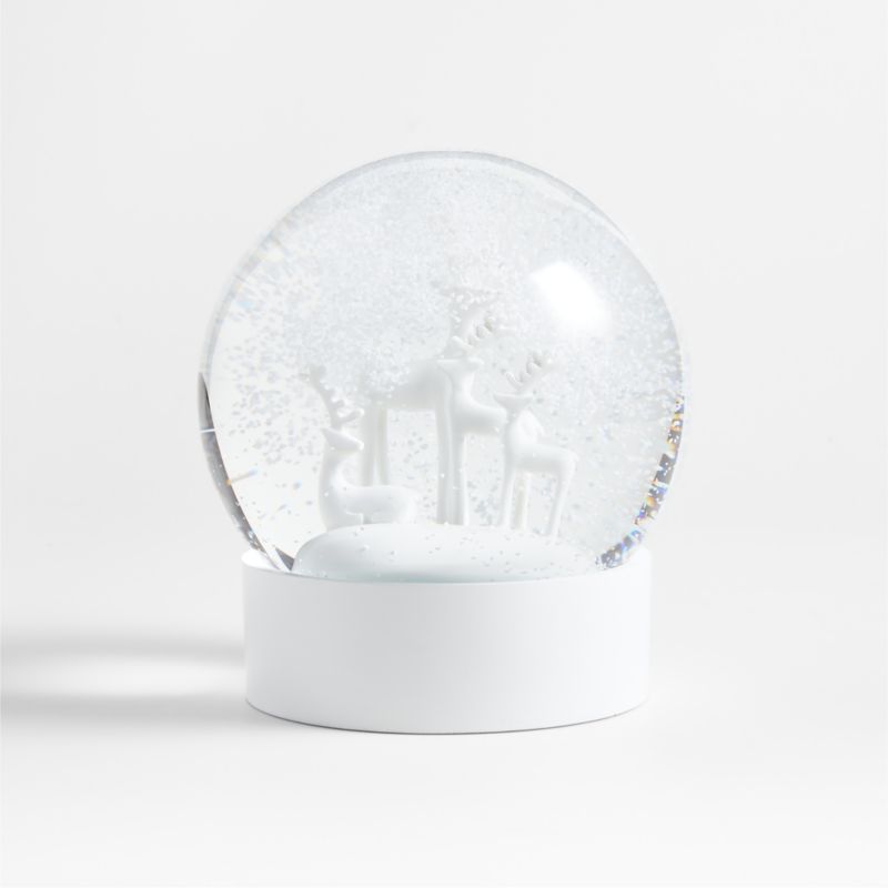 Large White Holiday Snow Globe Decorative Object - image 0 of 6