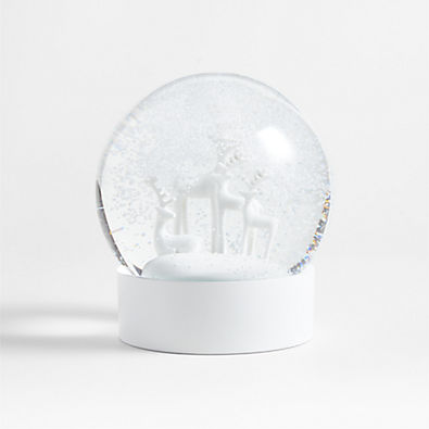 View Large White Holiday Snow Globe Decorative Object details