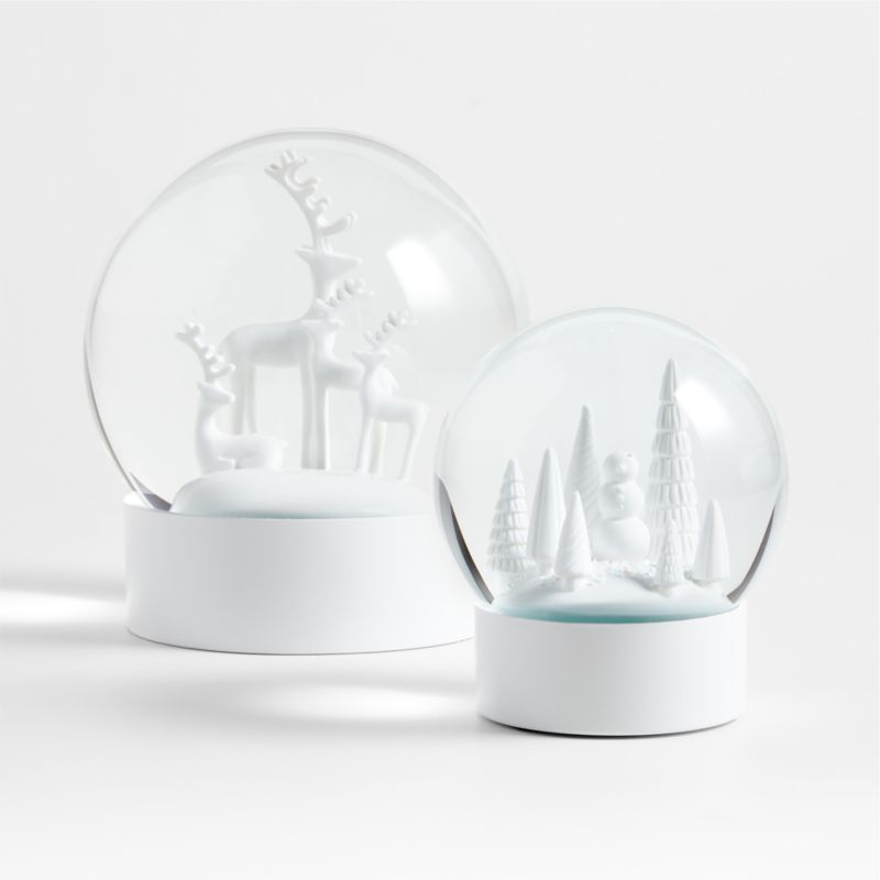 Large White Holiday Snow Globe Decorative Object - image 2 of 6