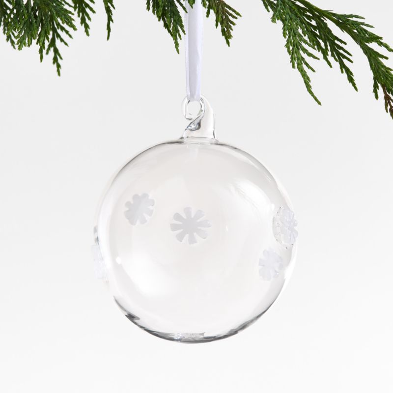 Snowflake Glass Ball Christmas Ornament - image 0 of 2