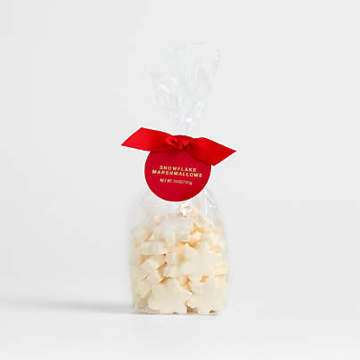 Mini White Snowflake Marshmallows in Gift Bag