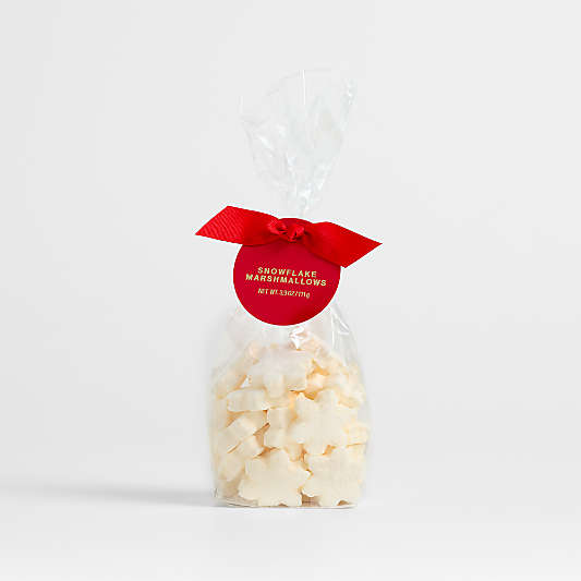 Mini White Snowflake Marshmallows in Gift Bag