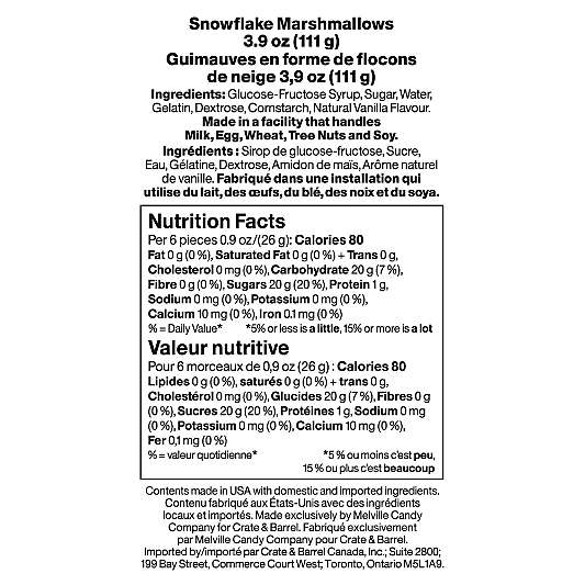 Mini White Snowflake Marshmallows