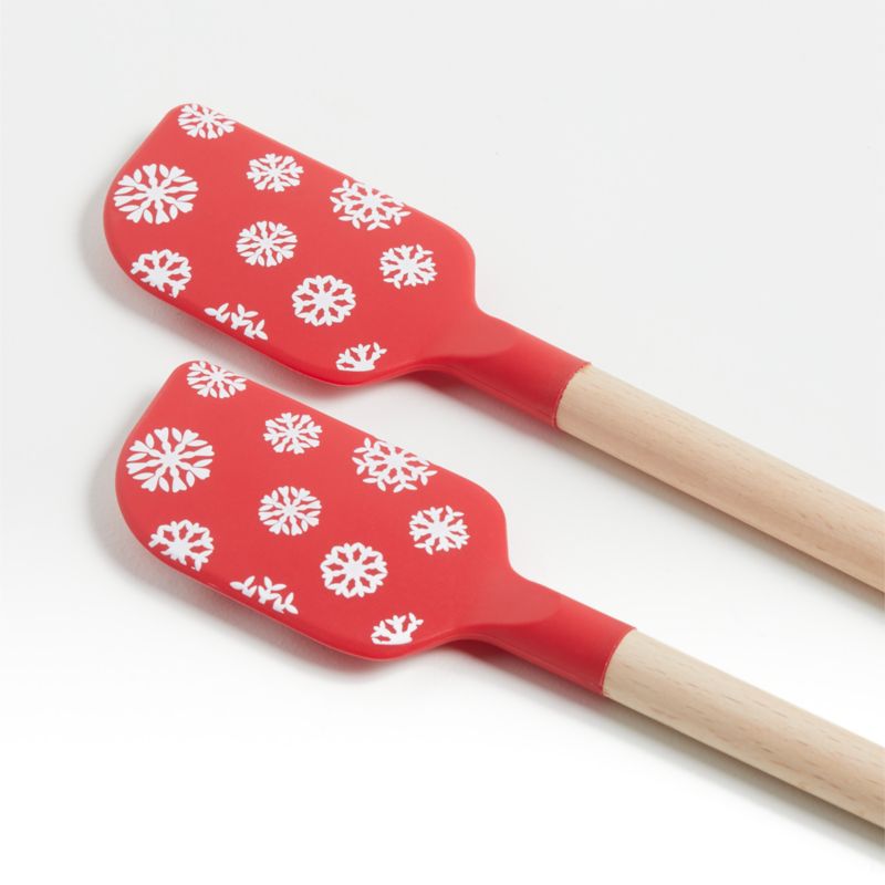 Snowflake Red Silicone Mini Spatulas, Set of 2 - image 2 of 3