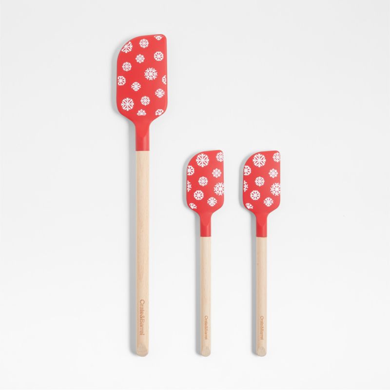 Snowflake Red Silicone Mini Spatulas, Set of 2 - image 1 of 3